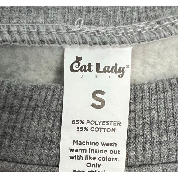 Cat Lady Heather Gray “Royal Cat” Graphic Sweatshirt Small - Picture 4 of 4